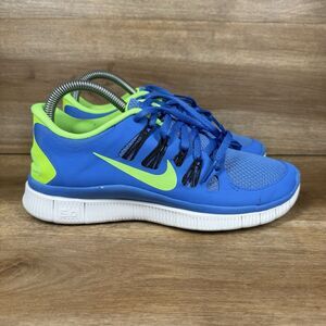 Nike Free 5.0 Plus 580591-430 2013 Blue Running Shoes Sneakers Womens US Sz 7.5